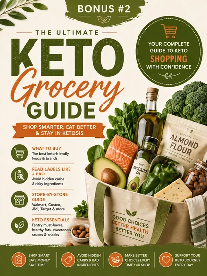 Keto Grocery Shopping List digital ebook mockup